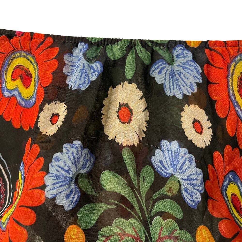 NWOT Women's Show Me Your Mumu chiffon ruffle sleeves crop top - Small - Picture 6 of 8